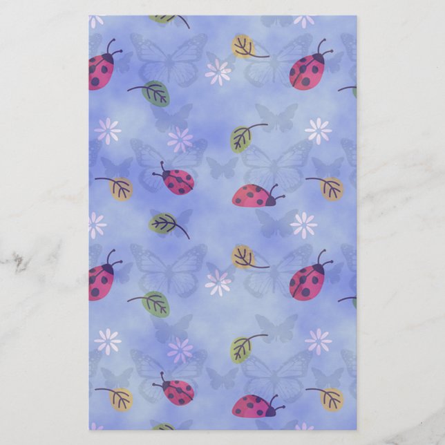 Niedliche Ladybugs Briefpapier (Vorderseite)