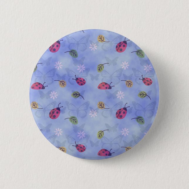 Niedliche Ladybugs Button (Vorderseite)