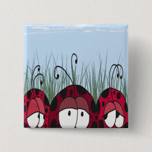Niedliche Ladybugs Button