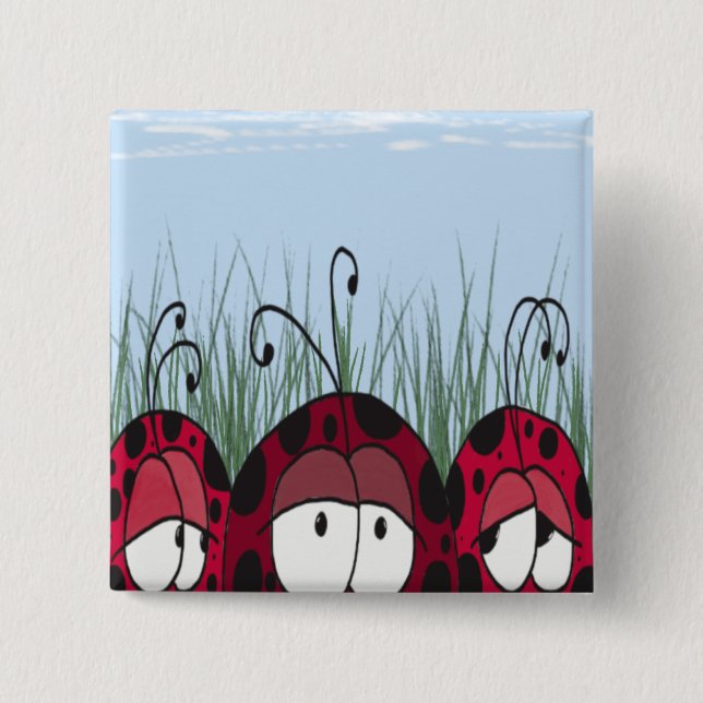 Niedliche Ladybugs Button (Vorderseite)