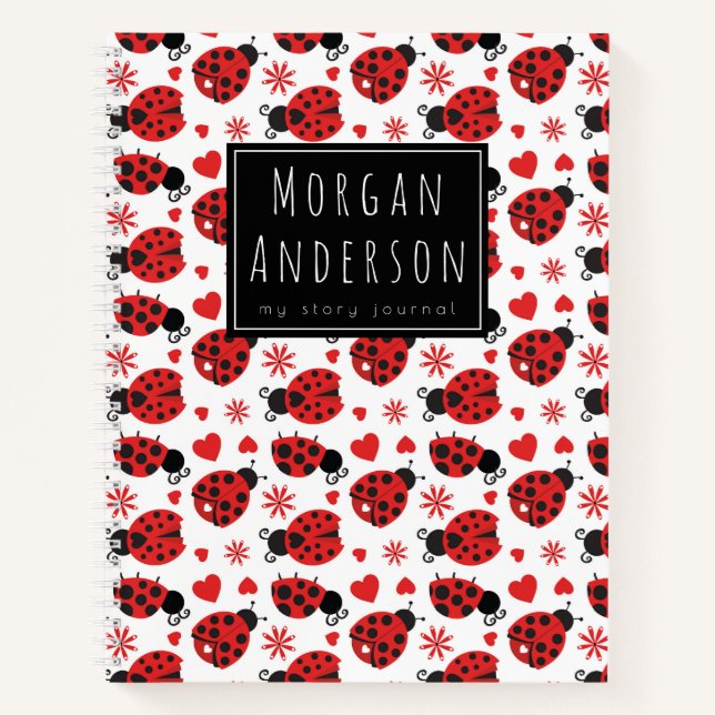 Niedliche Ladybugs Custom School Notizbuch (Vorderseite)