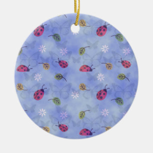 Niedliche Ladybugs Keramik Ornament