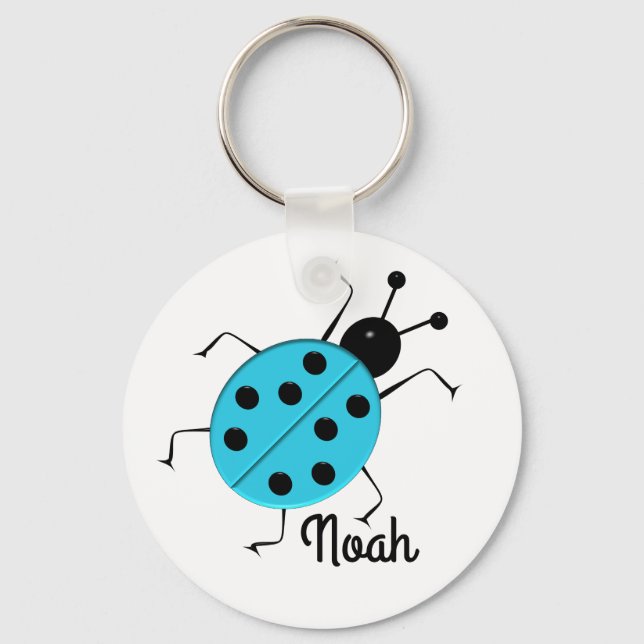 niedliche Ladybugs, personalisiert Schlüsselanhänger (Vorderseite)