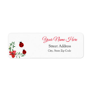 Niedliche Ladybugs, rot und schwarz | Aquarellfarb