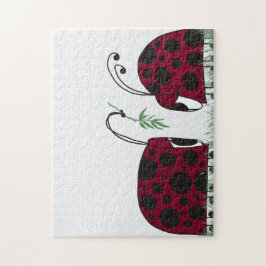 Niedliche Ladybugs und Mistletoe