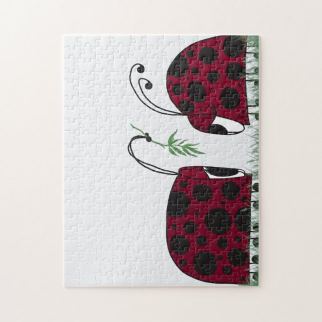 Niedliche Ladybugs und Mistletoe (Vertikal)