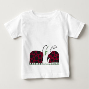 Niedliche Ladybugs und Mistletoe Baby T-shirt