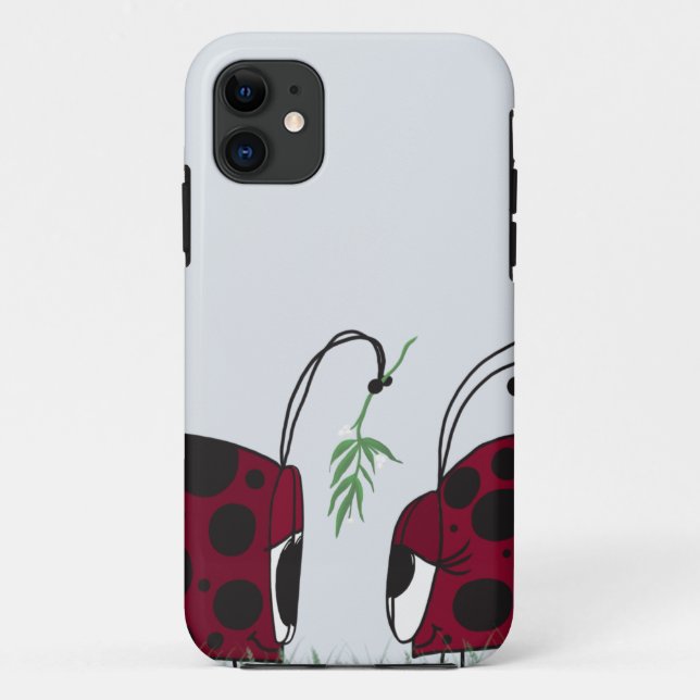 Niedliche Ladybugs und Mistletoe Case-Mate iPhone Hülle (Rückseite)