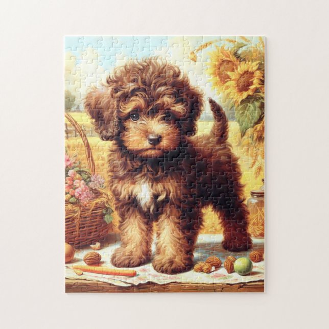 Niedliche Lagotto Romagnolo Malerei (Vertikal)