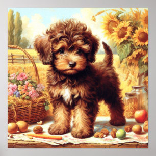 Niedliche Lagotto Romagnolo Malerei Poster