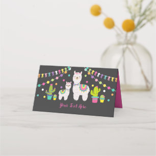 Niedliche Lama Baby Dusche Kaktus Fiesta Party Dek Platzkarte