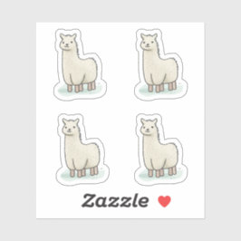 Niedliche Lama-Illustration - Adorable und ruhige Aufkleber