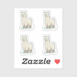 Niedliche Lama-Illustration - Adorable und ruhige Aufkleber