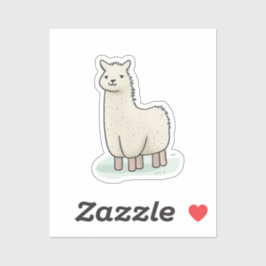 Niedliche Lama-Illustration - Adorable und ruhige  Aufkleber