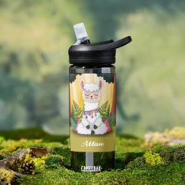 Niedliche Lama-Meditation im Magischen Wald Trinkflasche