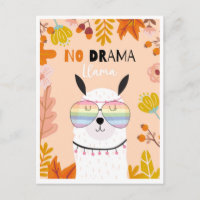 Niedliche Lama-Postkarte