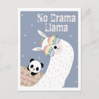 Niedliche Lama-Postkarte