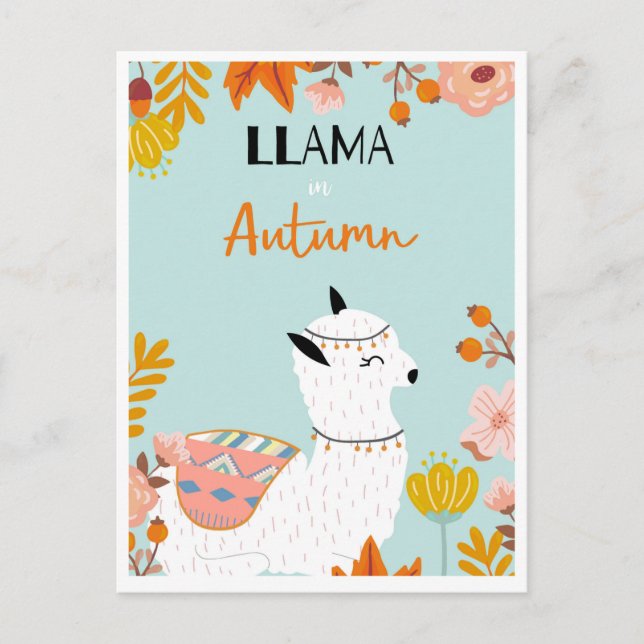 Niedliche Lama-Postkarte Postkarte (Vorderseite)