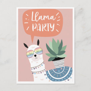 Niedliche Lama-Postkarte Postkarte