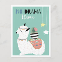 Niedliche Lama-Postkarte