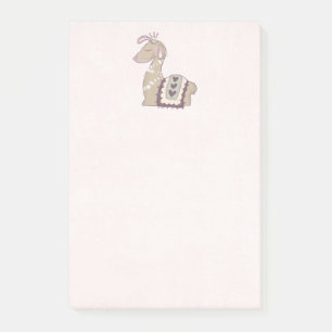 Niedliche Lama-Prinzessin mit einer Krone Post-it Klebezettel
