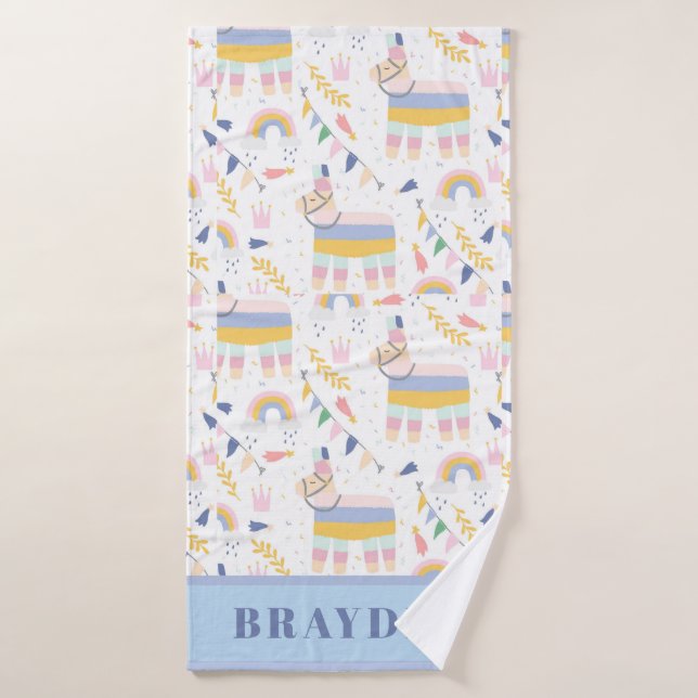 Niedliche Lama Rainbow Kids Handtuch Badehandtuch (Badehandtuch)