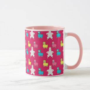 Niedliche Lama- und Alpacas-Illustration Tasse
