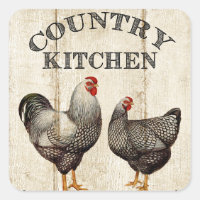 Niedliche Landküche Rooster und Huhn