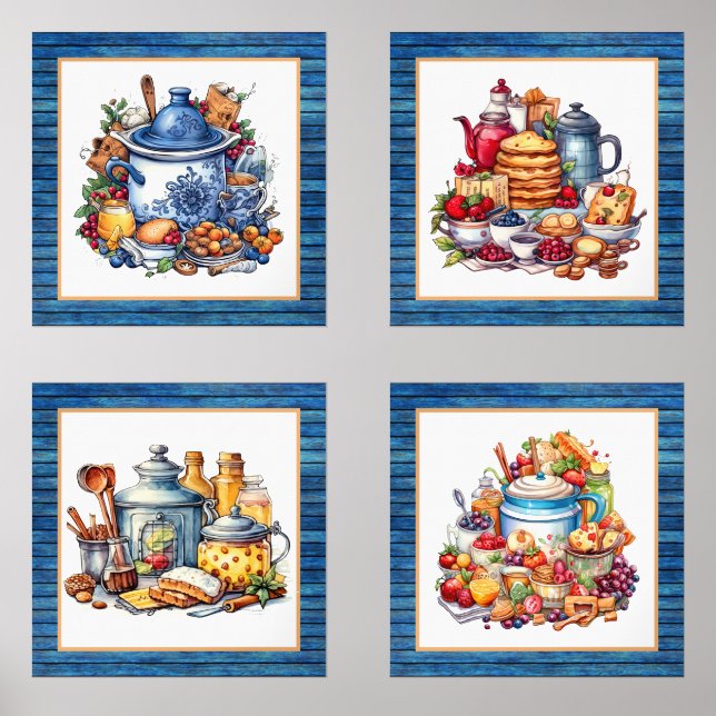 Niedliche Landküchenliebhaber Bilderwand Sets (Vorderseite)
