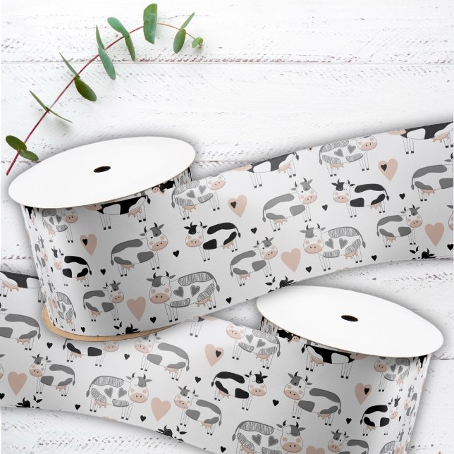 Niedliche Landkühe Satinband (Von Creator hochgeladen)