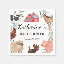 Niedliche ländliche Babydusche auf dem Bauernhof