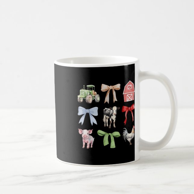 Niedliche Landtiere Kühe Schweinefleisch Coquette  Kaffeetasse (Rechts)