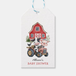 Niedliche Landtiere Schweinekühe Barnyard Babydusc Geschenkanhänger