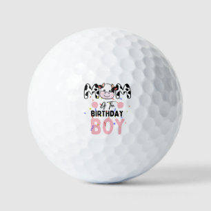 Niedliche landwirtschaftliche Kuh: Mama der Jungti Golfball