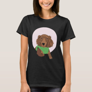 Niedliche Langhaarige Dackel T-Shirt