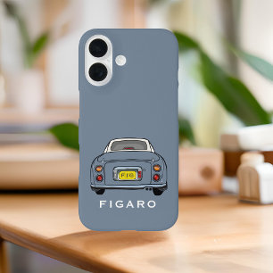 Niedliche Lapis Gray Figaro Auto Monogram Figation iPhone 16 Hülle