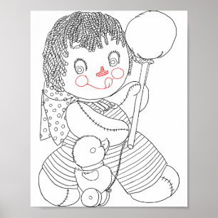 Niedliche Lappen-Puppenente Poster