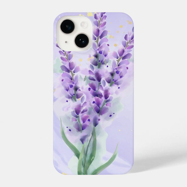Niedliche Lavendel Garden Blume iPhone 14 Hülle (Rückseite)