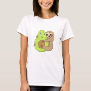 Niedliche Lazy Sloth Animal Avocado Lover Geschenk T-Shirt