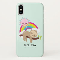 Niedliche Lazy-Sloth mit Sun & Rainbow