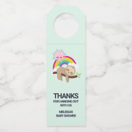 Niedliche Lazy-Sloth mit Sun & Rainbow Flaschenanhänger