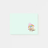 Niedliche Lazy-Sloth mit Sun & Rainbow