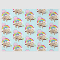 Niedliche Lazy-Sloth mit Sun & Rainbow