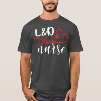 Niedliche LD-Krankenschwester Aquamarin Stethoscop T-Shirt