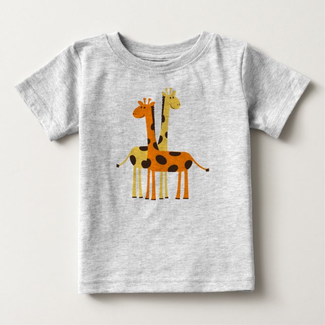 Niedliche lebhafte Giraffen Baby T-shirt (Vorderseite)