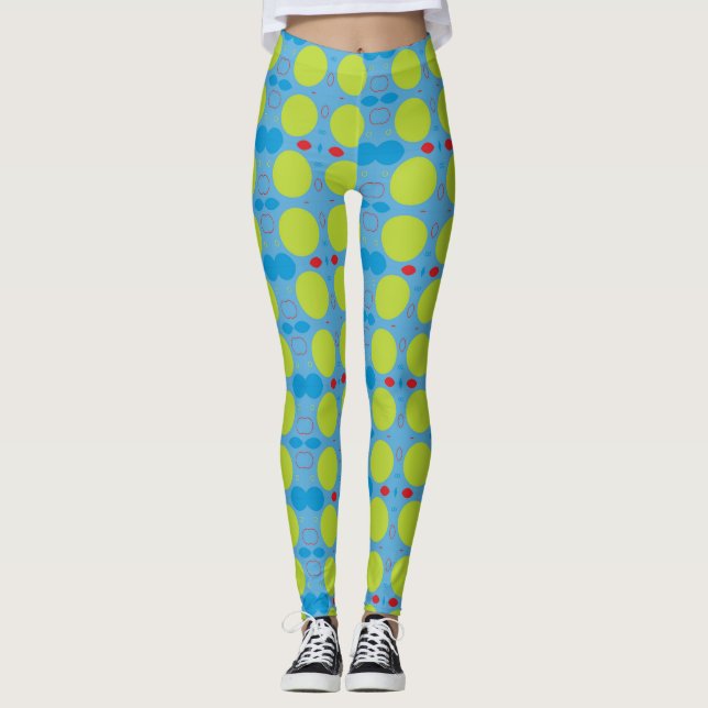 Niedliche Legging Yoga-Hoseworkout-Hose PUNKTIERT Leggings (Vorderseite)
