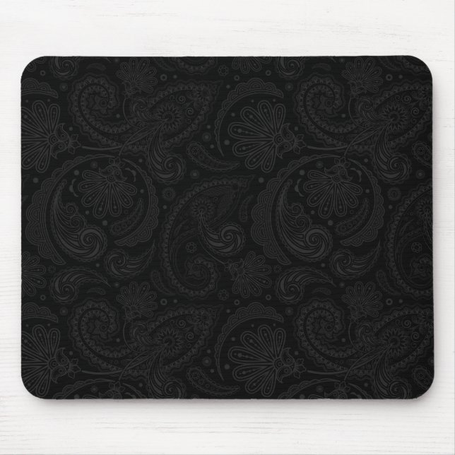 Niedliche Leggings aus schwarzem Paisley Mousepad (Vorne)