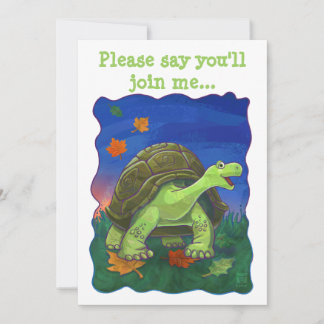 Niedliche Leiter und Schwanz Tortoise Party Center Einladung