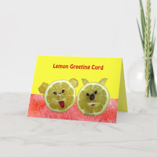 Niedliche Lemon Grußkarte Karte