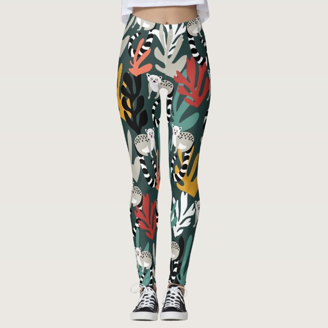 Niedliche Lemur-Leggings Leggings (Vorderseite)